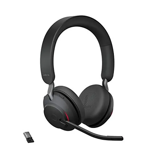 Jabra Evolve2 65 UC Bluetooth On-Ear Headset - Spitzenklang, bis zu 37 Stunden Akkulaufzeit und perfekte Geräuschunterdrückung für effiziente Kommunikation