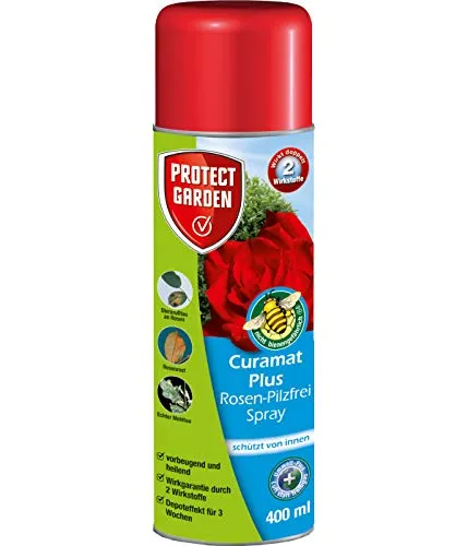 Curamat Plus Rosen-Pilzfrei Spray, anwendungsfertiges Spray gegen Pilzkrankheiten an Rosen und Zierpflanzen, 400 ml