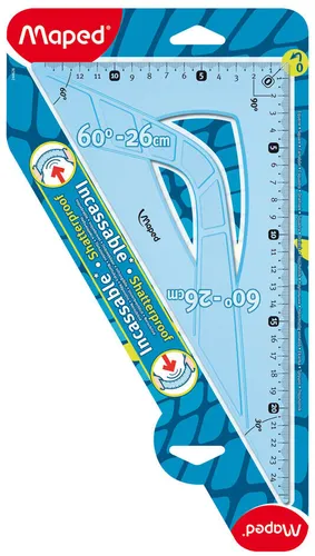 Maped Zeichendreieck Flex 60 Grad Kathetenlänge: 210 mm zufällige Farbe (1 Stück