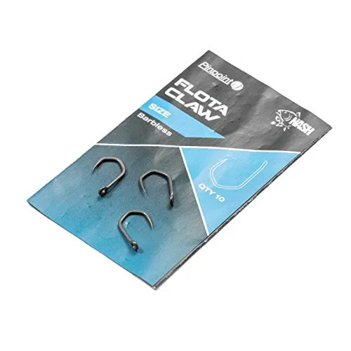 Nash Pinpoint, Flota Claw Micro-Haken mit Stacheln Qty 10, Größe 7
