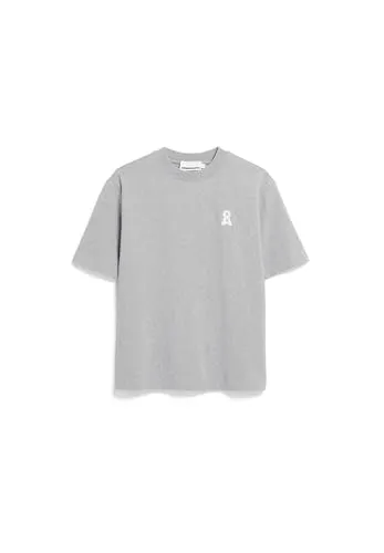 ARMEDANGELS Damen Heavyweight T-Shirt aus recyceltem Baumwoll Mix Iconic Å TARJAA Loose Fit Silver Melange S