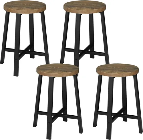 Woltu Esszimmerstuhl Set (4 St.), beige, 100 kg belastbar