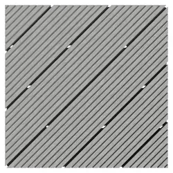 WPC-Terrassenfliese Diagonale hellgrau Outgarden 30 x 30 cm 22 mm