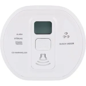 Busch-Jaeger CO-Melder 6839/01-84 - Gasmelder mit 10 Jahren Sensor-Lebensdauer und LCD-Display, akustischem Alarm und funkvernetzbar für maximale Sicherheit in Ihrem Zuhause.