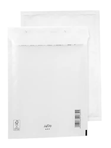 Bantex Satz mit 10 Luftpolsterumschläge Polsterumschlag Versandtaschen E5 (240 x 275 mm) 15/E, Weiß, Briefumschläge, Luftpolster Umschläge Taschen mit Selbstklebeverschluss