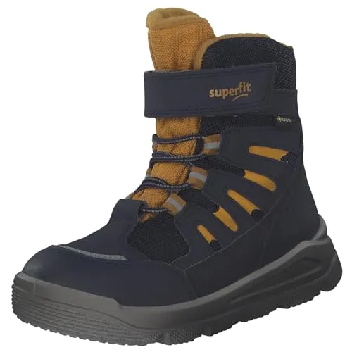 Superfit Jungen MARS warm gefütterte Gore-Tex Schneestiefel, Blau Gelb 8000, 32 EU