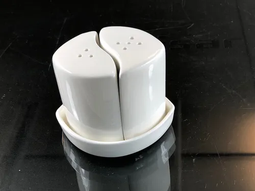 Porzellan Salzstreuer Pfefferstreuer Set, ästhetisches Geschirr, Porzellan Streu