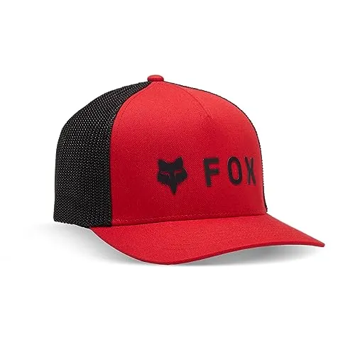 FOX Racing Absolute Flexfit Cap - Gr S/M in Rot - Stylische Flexfit Baseballcap für die Freizeit in leuchtendem Rot; ideal für sportliche Aktivitäten und lässige Outfits.