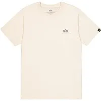 Alpha Industries Backprint T-Shirt - Jet Stream White - Herren-Shirt in Beige, EU S, mit stylischem Backprint. Ideal für lässige Outfits und jeden Anlass. Jetzt versandkostenfrei auf Spartoo.de bestellen!