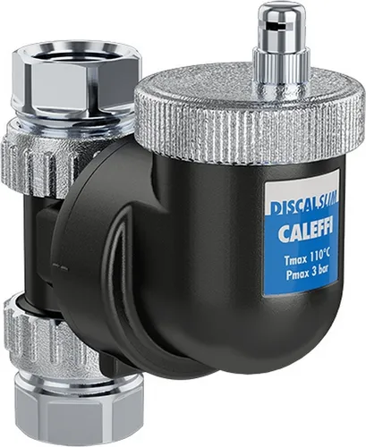 Caleffi DISCALSLIM Mikroblasenabscheider 3/4, DN 20, 360° drehbar - Sanitärinstallation - Effektiver Mikroblasenabscheider für kontinuierliches Entgasen, sorgt für geräuscharmen Betrieb und minimiert Korrosionsrisiken.