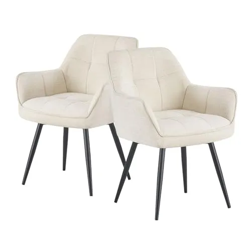 DUBI Möbel 4-Fußstuhl THOMAS-LUNA 2er-Set in beige von DUBI Möbel