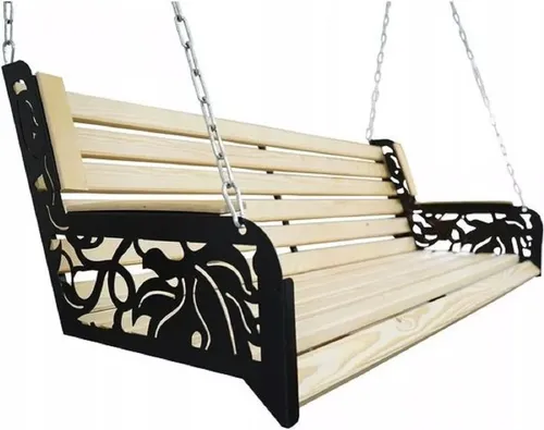 QLS Garten Hollywoodschaukel 150 cm – Stilvolle Hängeschaukel für bis zu 300 kg - Gartenmöbel – Exklusive Hängeschaukel mit robuster Konstruktion und elegantem Design; Ideal für entspannte Stunden im Freien.