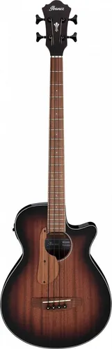 Ibanez AEGB24E-MHS B-Stock Akustik Bass - B-Stock Akustik Bass mit Tonabnehmer, ideal für vielseitige Musikstile; Mahogany Sunburst Finish, ausgestattet mit Ibanez AEQ-2T Preamp und integriertem Stimmgerät.