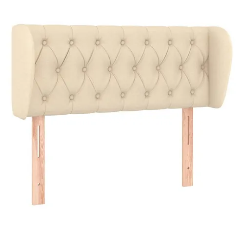 vidaXL Kopfteil mit Ohren Creme 103x23x78/88 cm von vidaXL