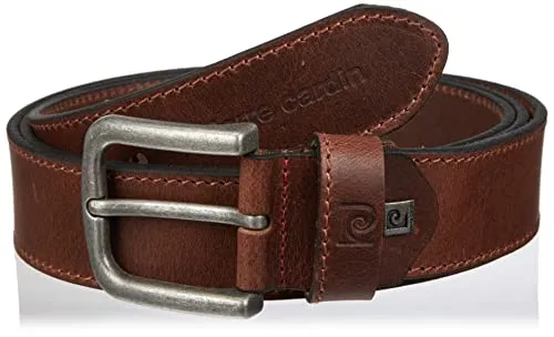 Pierre Cardin Herren Gürtel, Braun, 90 cm - Herren-Gürtel aus 100% echtem Vollrindleder, individuell kürzbar durch Schraubsystem, mit widerstandsfähiger, nickelfreier Zinklegierungsschnalle für hohen Komfort und Langlebigkeit.