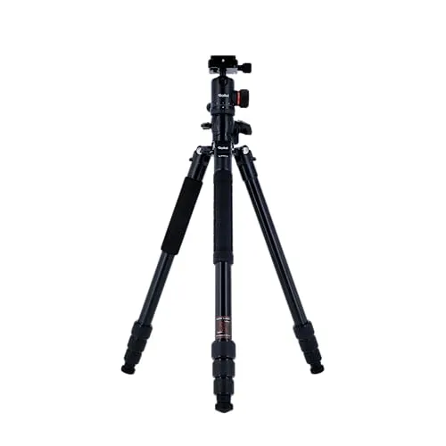 Rollei C5I MAKRO PRO I Aluminium Stativ - Schwarz, 3D-Kugelkopf, ideal für Makro- und Flatlay-Fotografie, leicht und kompakt, auch als Einbeinstativ nutzbar