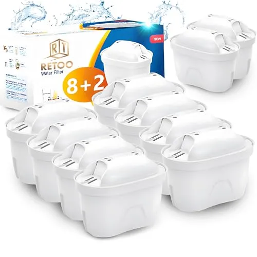 10x Dafi Wasserfilter Ersatz für AquaPhor und Wessper Krüge - Wasserfilter für Krüge, reinigt bis zu 100 Liter Wasser und entfernt effektiv Verunreinigungen für besseren Geschmack und Schutz vor Kalkablagerungen in Haushaltsgeräten.