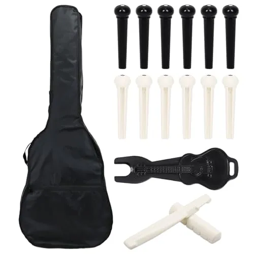ZBHDEYG 1 Stück Reisegitarrentasche, 15 Stück Gitarrenzubehör, Akustikgitarrenkoffer, Gitarren-Performance-Tasche, wasserdichte Gitarrentasche, Gitarrenschutztasche