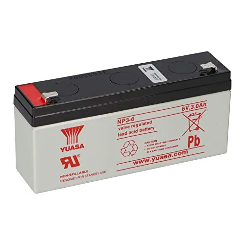 Yuasa Bleiakku NP3-6, 6V, Lead-Acid von Yuasa