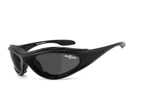 Chillout Rider® Motorradbrille CR003 | beschlagfrei und winddicht - Sportbrille mit HLT® Kunststoff-Sicherheitsglas, doppelseitiger Antibeschlagbeschichtung und UV-Schutz. Ideal für Biker, die Wert auf Sicht und Komfort legen.