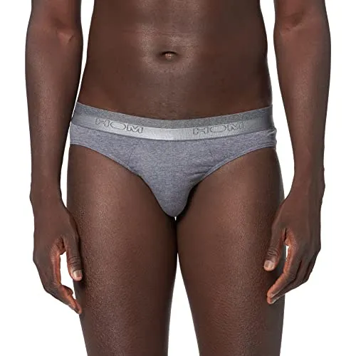 HOM Herren Mini Slip Classic Grau S - Herren-Slips aus weichem Modal-Baumwollmaterial, perfekt für den täglichen Gebrauch. Saugfähig und reibungsfest für optimalen Tragekomfort.