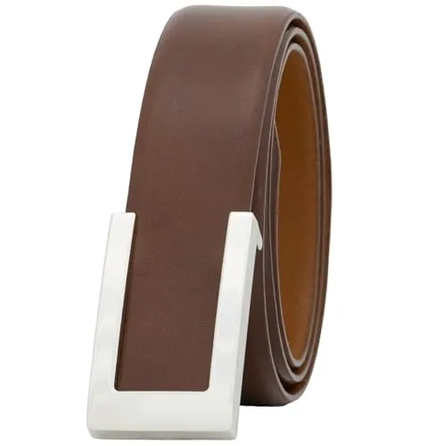 LINDENMANN Koppel-Gürtel Herren Vollrindleder cognac, Farbe/Color:braun, Size US/EU:Bundweite 105 cm Gesamtlänge 120 cm W 41.3 XL