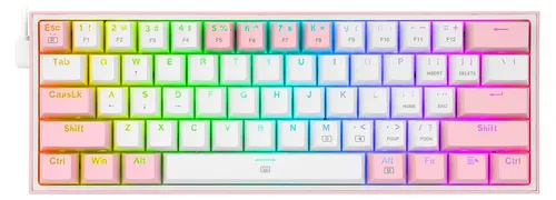 Redragon Klawiatura K617 Fizz (K617-RGB pink)