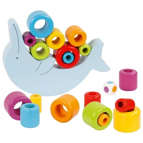Goki Balancierspiel Delfin 80tlg aus Holz Holzspielzeug  Kinder Motorikspiel NEU