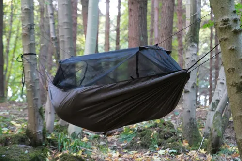 DD Hammocks DD Frontline coyote braun atmungsaktive Reisehängematte mit Moski...