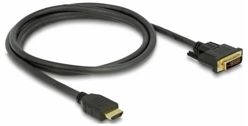 Delock HDMI zu DVI 24+1 Kabel - 1,5 m bidirektional, ideal für DVI Monitore und Beamers mit hoher Auflösung bis 2560 x 1600 @ 60 Hz