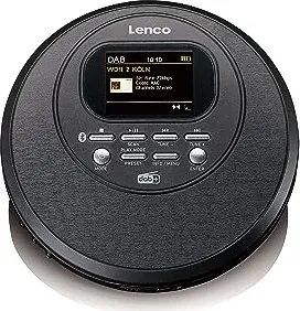 Lenco CD-500 - Tragbarer Bluetooth CD-Player mit DAB+ Radio, Anti-shock und langanhaltendem Akku für kabellosen Musikgenuss