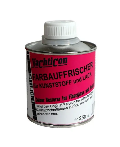 YACHTICON Kunststoff Farbauffrischer 250 ml - Holzlasuren: Der Farbauffrischer von Yachticon bringt den Original-Farbton zurück und revitalisiert Kunststoffoberflächen ohne Polieren oder Schleifen.