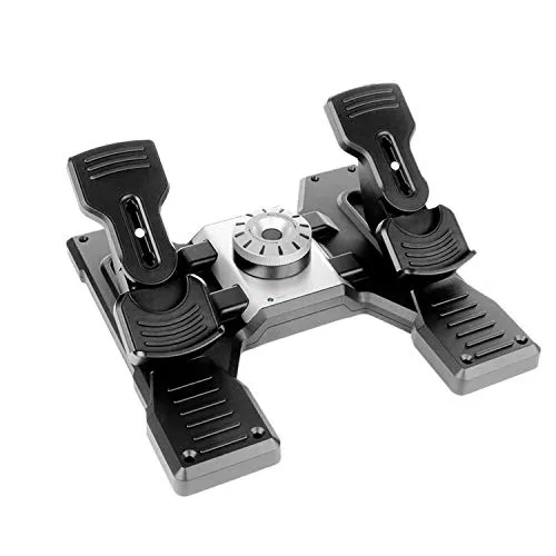 Logitech G Saitek Pro Flight Rudder Pedals - Rutschfeste Ruderpedale mit Zehenbremse, präzise Steuerung für Flug Simulatoren und ideal für realistische Flugerlebnisse