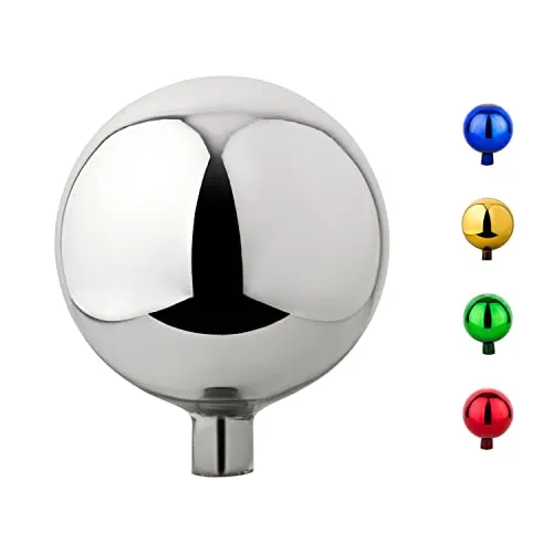 VERDOBA Rosenkugel für den Garten - Handgefertigte Deko Kugel in Silber, 20 cm - Gartenkugeln aus Glas, handgefertigt und verspiegelt für faszinierende Reflexionen. Ideal für Garten, Terrasse oder Balkon. Verschönern Sie Ihr Zuhause mit stilvollen Farbakzenten!