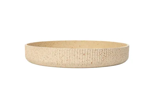 VIVANNO Fiberglas ORYVEN Schale - Arbanerelief Matt (1 St), 30x5 cm