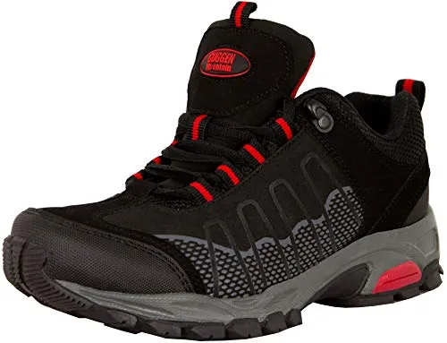 GUGGEN Mountain Frauen Trekkingschuhe - Schwarz, EU 38 - Wanderschuhe für Damen, ideal für Outdoor-Aktivitäten mit atmungsaktivem Softshell-Material für hohen Tragekomfort.