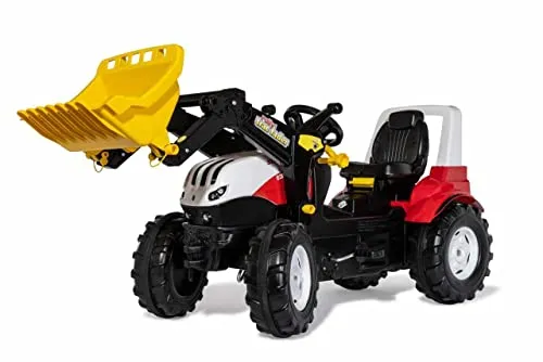 Rolly Toys rollyFarmtrac Steyr 6300 Terrus CVT - Tretfahrzeug für Kinder von 3-8 Jahren mit Flüsterlaufreifen und höhenverstellbarem Sitz für ein realistisches Spielerlebnis und lange Nutzungsdauer.