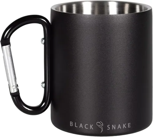 Thermo Tasse schwarze hochwertige Camping-Tasse aus rostfreiem Stahl