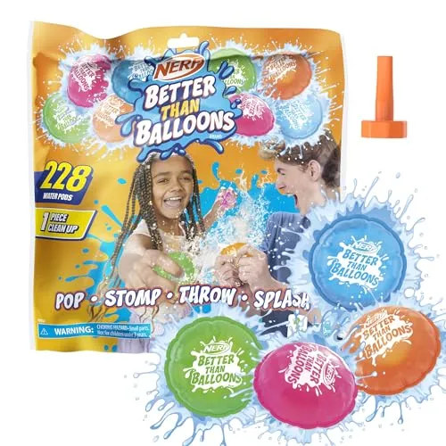 Nerf Better Than Balloons Wasserspielzeug, 228 Wasserkapseln, Bunt