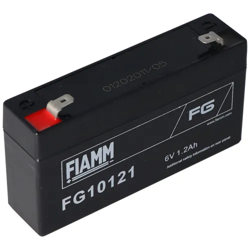 Produktbild Fiamm FG10121 Blei-Gel Akku 6 Volt, 1,2Ah mit 2 Faston Steckkontakten