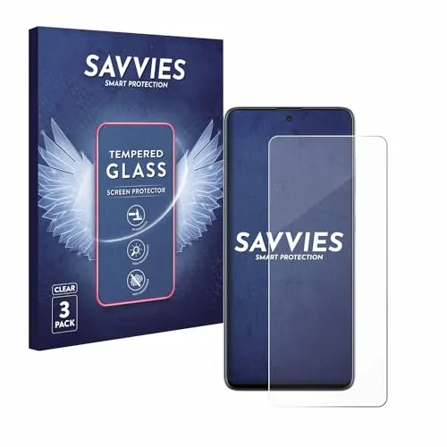 Savvies Panzer Schutz Glas für Samsung Galaxy A51 5G / A51 (3 Stück) 9H Hartglas, Anti-Fingerprint, Displayschutz