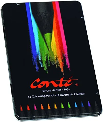 Conte 9277851 12 Buntstifte im Metalletui von BIC