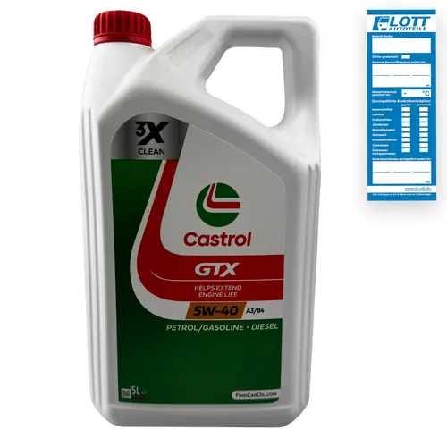 Castrol Öl GTX 5W-40 A3/B4 15218F in weiß von Castrol