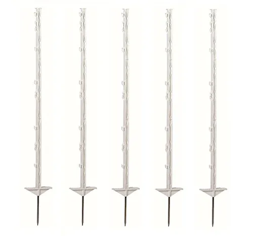 Growi Weidezaunpfahl Kunststoff 105 cm weiß 20 Stück