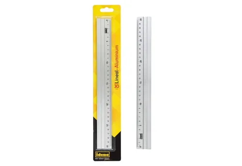 Idena 602122 - Aluminium-Lineal 30 cm, präzise Millimeter- und Zentimeter-Skalierung, ideal für Schule und Büro