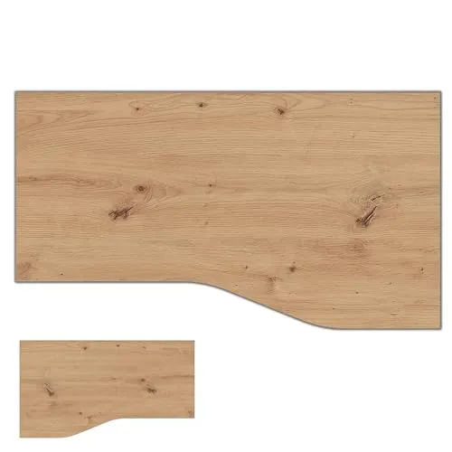 bümö DIY Schreibtischplatte - Asteiche, 180 x 100 cm - Robuste Schreibtischplatte für Kinderschreibtische, ideal zum DIY-Bau. Mit seidenmatter Melaminharz-Beschichtung und 120 kg Belastbarkeit für höchste Stabilität.