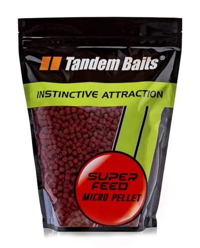 Tandem Baits Karpfen Futter Angelfutter Grundfutter Pellets Feeder SuperFeed Micro Pellet 6 mm 1 kg Cremige Erdbeere