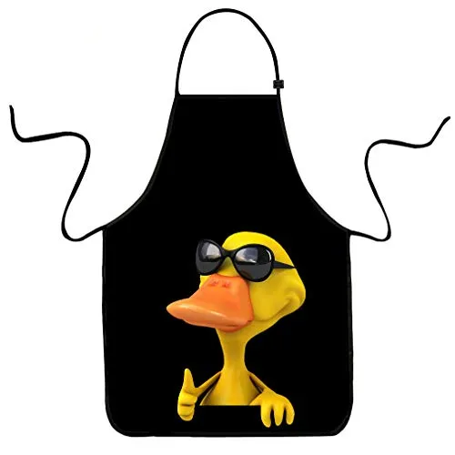 VIPbuy Kochschürze Küchenschürze Grillschürze mehrfarbige/schwarze lustige Schürze Damen Männer Herren Erwachsene Ehepaar Tier(Giraffe/Ente/Katze) Schürze waschbar schwarz/landschaftlich