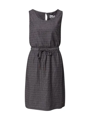 alife & kickin Damen DojaAK Dress - Jerseykleid in Black Denim, Größe L - Freizeitkleid für Damen aus trageangenehmer Denim-Qualität, mit Raffbund und Kordelzug für optimalen Komfort. Ideal für den Sommer und vielseitig kombinierbar!