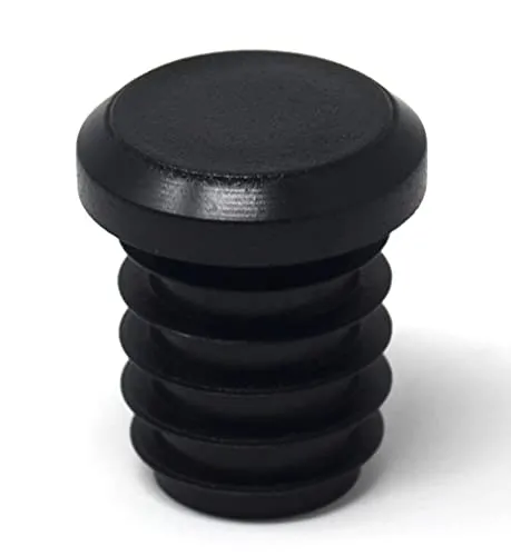 Design61 10x Abdeckstopfen Ø 21 mm Lamellenstopfen mit flachem Kopf für runde 0,5 Zollrohre